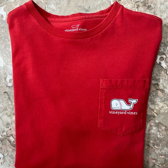 ❤️⚾️Vineyard Vines Boys Size L Baseball Whale Pocket T-Shirt ⚾️❤️ - Picture 4 of 10